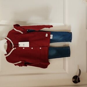 Girls 7 for all mankind top and jeans sz 24 Months